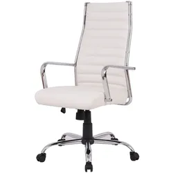 SIGMA Bürostuhl EC410, Kunstleder, verstellbare Sitzhöhe, Kopfstütze, weiß