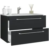 VCM my bath Badmöbel-Set Badinos 914848 schwarz 80,0 x 46,0 x 50,0 cm