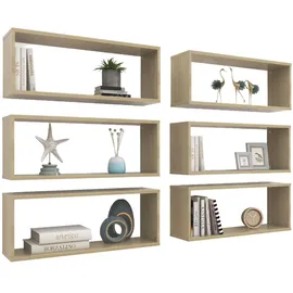 vidaXL Wandregal Würfelregale 60 x 15 x 23 cm Braun