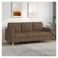 vidaXL 3-Sitzer-Sofa Braun 180 cm Stoff