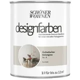 SCHÖNER WOHNEN-Farbe Wandfarbe Designfarbe  (Ästhetisches Betongrau, 1 l, Matt, Konservierungsmittelfrei)