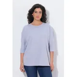 Ulla Popken Strickpullover Streifenstruktur Blau 42/44