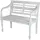 Buri Teak-Gartenbank 100 x 50 x 90 cm Weiß