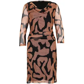 Zero Meshkleid Wasserfallausschnitt Braun 34