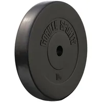 Gorilla Sports Hantelscheiben 10 kg Hantelscheibe schwarz