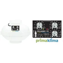 Ventilator PRIMA KLIMA 1180m3/h, 160mm, EC-Motor mit Thermoregulierung (PK160EC-TC)