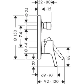 Hansgrohe Talis S Einhandwannenmischer (72406000)