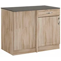 WIHO KÜCHEN Eckunterschrank Linz 110 x 60 x 85 cm Braun