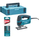Makita 4350 FCTJ Pendelhub Stichsäge 720 Watt 135 mm + 5 tlg. Stichsägeblatt Set + Makpac