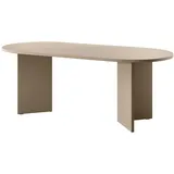 Selsey Esstisch oval, 90 x 204 cm Küchentisch OVO Cappuccino