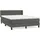 vidaXL Boxspringbett 140 x 200 cm Dunkelgrau