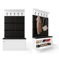 Platan Room Wand-Garderobe Set mit Garderobenpaneel & Schuhschrank &