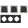 McPower Steckdosen Set McPower Flair ''Beginner 3S-Style'' anthrazit, - Glasrahmen