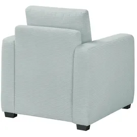 bobb Sessel Lisa de Luxe Mikrofaser 85 x 90 x 93 cm Blau mit Boxspringpolsterung