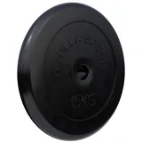GORILLA SPORTS Hantelscheiben Einzeln/Set, 30/31mm Bohrung, Gusseisen, Gummiert, Schwarz, Hantelset, Gewichtsscheiben, von 1,25kg bis 30kg Gewichte, Krafttraining, Gym