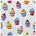 Servietten 3-lagig 1/4-Falz 25 cm 25 cm Cupcakes