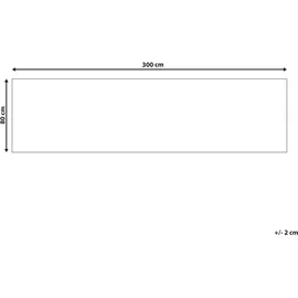 Beliani Teppich Vadkadam Grau 80 x 300 cm,