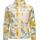 Ragwear Damen, Plüschjacke im Blumenmuster kurze Teddyfleece-Jacke warm mit hohem Kragen und Brusttasche Appopis Print beige, Gr. 5XL (50),