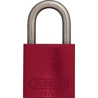 ABUS Vorhängeschloss 72/40-72IB/40 TITALIUM Farbe: 72IB/40 rot verschiedenschließend)