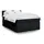 vidaXL Boxspringbett mit Matratze Schwarz 140x200 cm Stoff