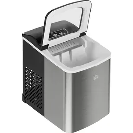Homcom Eiswürfelmaschine Eiswürfelbereiter 9 Würfel in 8 Minuten fertig, 12 kg in 24 h, Selbstreinigende Tragbare Ice Maker für Küche, Büro, Bar