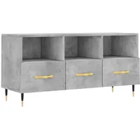 Furnicato TV-Schrank Betongrau 102x36x50 cm Holzwerkstoff