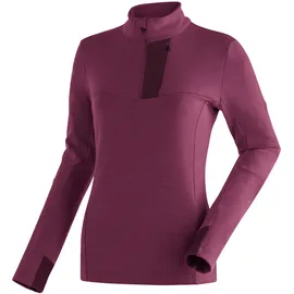 Maier Sports Funktionsshirt MAIER SPORTS "Skutvik HZ W", Damen, Gr. 46, pink (magenta), 40% Wolle, 35% Polyamid, 25% Polypropylen, hoch geschlossener Ausschnitt, Shirts Funktionsshirt, funktionaler Midlayer für Damen, hohe Atmungsaktivität