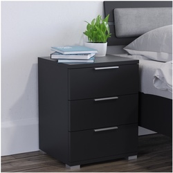 VICCO 2x Nachtschrank Kommode Nachttisch Schublade Ablage  Schlafzimmer Schwarz