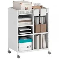 Homcom Bücherregal 4-stufiges auf Rollen 0 x 0 x 0 cm Weiß