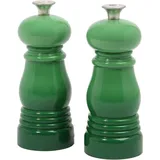 Le Creuset Salz- und Pfeffermühlen Mini-Set, Keramik-Mahlwerk, Bamboo Green