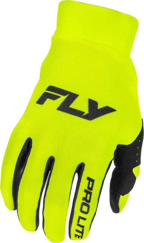 Fly Racing Pro Lite Handschuhe Schwarz Hi Vis - S