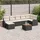 vidaXL Garten-Sofa-Set 8-tlg. Schwarz/Weiß