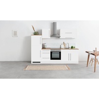 Kochstation Küchenzeile »KS-Samos«, mit E-Geräten, Breite 270 cm, weiß