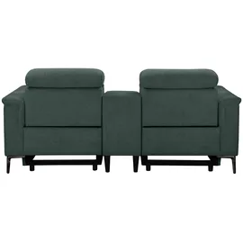 OTTO home 2-Sitzer OTTO HOME "LUND, Kinosofa, Relaxfunktion, TV-Sessel, manuell/elektrisch (USB-A)", grün (dunkelgrün), B:195cm H:97cm T:99cm, Webstoff 100% Polyester, Sofas, Kopfteilverstellung, Getränkachhalter, u. Staufach