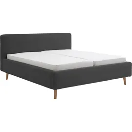 Meise Möbel meise.möbel Polsterbett Mattis 180 x 200 cm Cord Grau Anthrazit