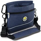 Hunde Leckerlie Tasche mit Magnet-Verschluss, 2 Zip-Tasche, Futterbeutel Hunde mit herausnehmbare Innentasche, gepolsterte Tragegurter, perfekte Futtertasche für Agility-Training- inklusive Karabiner