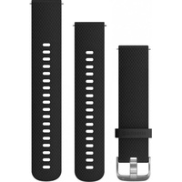 Garmin Schnellwechsel Ersatzarmband 20mm Silikon schwarz/Edelstahl 127-205mm (010-12561-02)