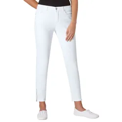 Stretch-Jeans ASCARI, Damen, Gr. 44, Normalgrößen, weiß, 91% Baumwolle, 6% Polyester, 3% Elasthan, unifarben, lang, Jeans
