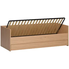 Vox Bett VOX "SIMPLE, hydraulischer Bettkasten, optional Zusatzbett/ Schublade", braun (eiche), B:95,3cm H:68,1cm L:205,6cm, Betten, Bett, mehrere Farben, langlebig und stabil, Made in EU