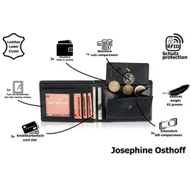 Josephine Osthoff Handtaschen-Manufaktur Josephine Osthoff Geldbörse Herren mit RFID Marine