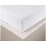 Traumschlaf Spannbettlaken Baumwolle-Jersey-Lyocell 120 x 200 cm weiß
