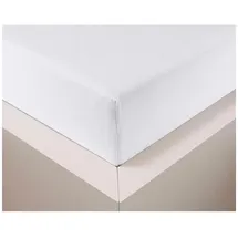 Traumschlaf Spannbettlaken Baumwolle-Jersey-Lyocell 120 x 200 cm weiß