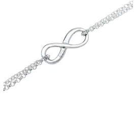 Elli Halskette Choker Infinity Unendlichkeit 925 Silber