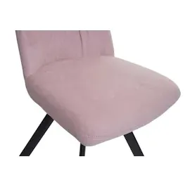 Mendler 2er-Set Esszimmerstuhl HWC-J69, Küchenstuhl Stuhl, drehbar Auto-Position, Samt ~ rosa