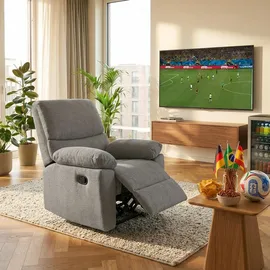 Home Affaire Relaxsessel LANNOY Federkern 95 x 96 x 94 cm Grau mit Liegefunktion