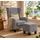 OTTO home Ohrensessel Chilly Cord und Mikrofaser 84 x 101 x 84 cm grau mit Hocker