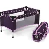 Puppenbett CHIC2000 Puppen-Reisebett, Stars Lila, lila (stars lila), Puppenmöbel, KinderB:31cm H:32cm T:54cm, Stoff, Stahl, mit Tragetasche, B:31cm H:32cm T:54cm