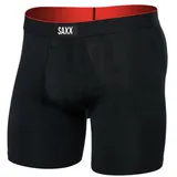 SAXX Multi-Sport Mesh Boxer Brief Fly schwarz S 2er Pack