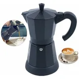 Tigrezy - 300 Ml Aluminium 6 Tassen Elektrische Kaffeemaschine Espressokocher Mokka Espressokanne Schwarz