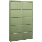 VCM Pisa 100 x 173 x 16 cm Schuhschrank / Grün